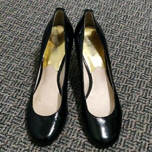 Michael Kors Patent Black Heel w/Rounded Toe